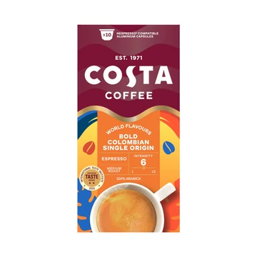 Costa Coffee Columbian Roast Espresso Nespresso kompatibilis kávékapszula (10db)
