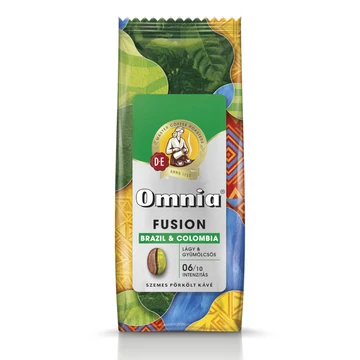 Douwe Egberts Omnia Fusion Brazil &amp; Colombia szemes kávé 900g